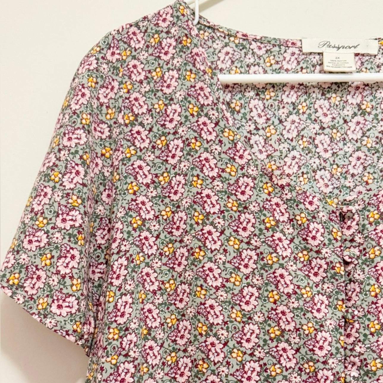 Women’s Pink Floral Midi Dress Size 2X