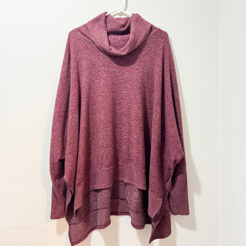 Women’s Zenana Burgundy Sweater Top Size 3XL