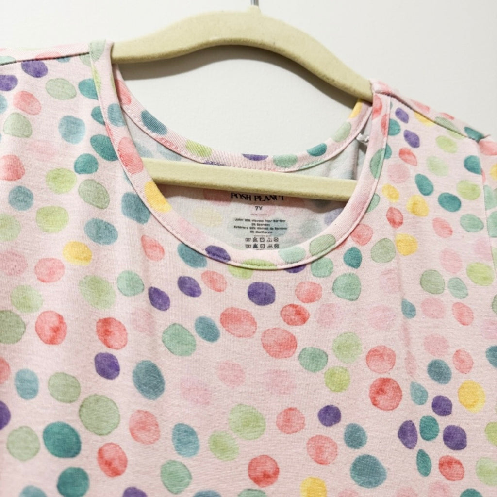 Kids Posh Peanut Multicolor Polka Dot Dress Size 7