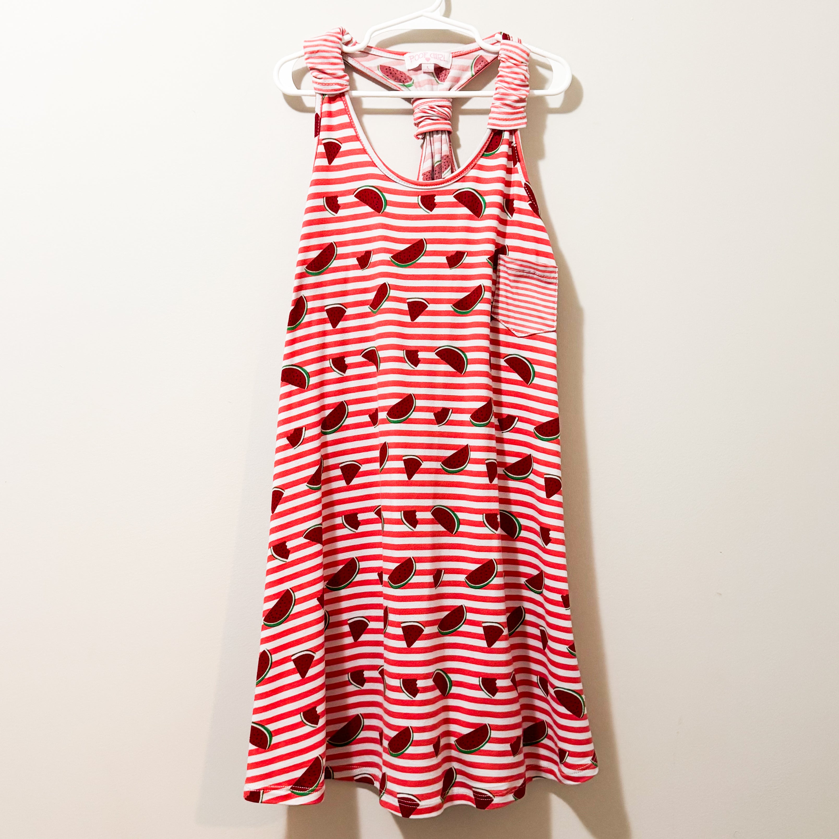 Kids Watermelon Striped Dress Size Large