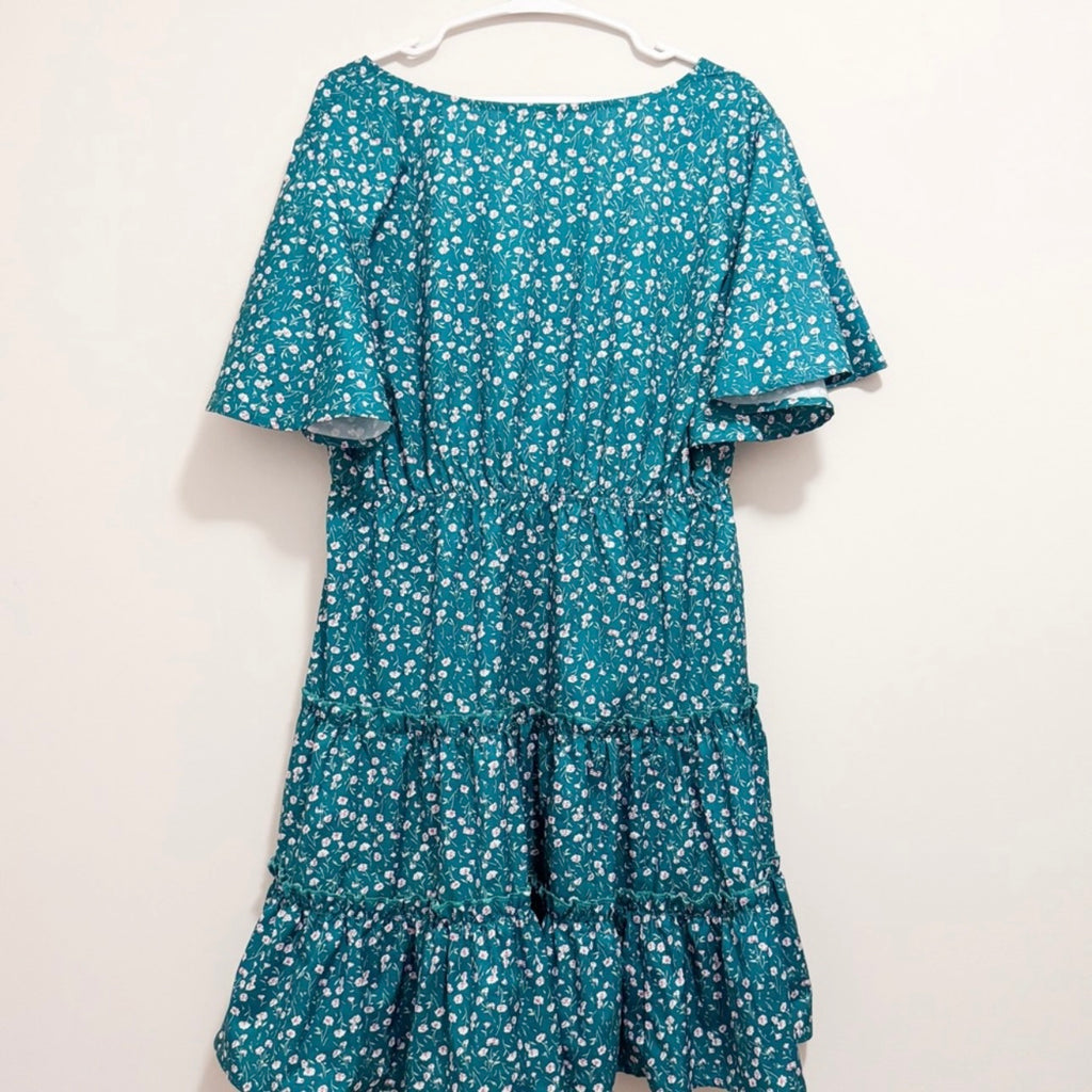 Women’s Teal Floral Dress Size 2X