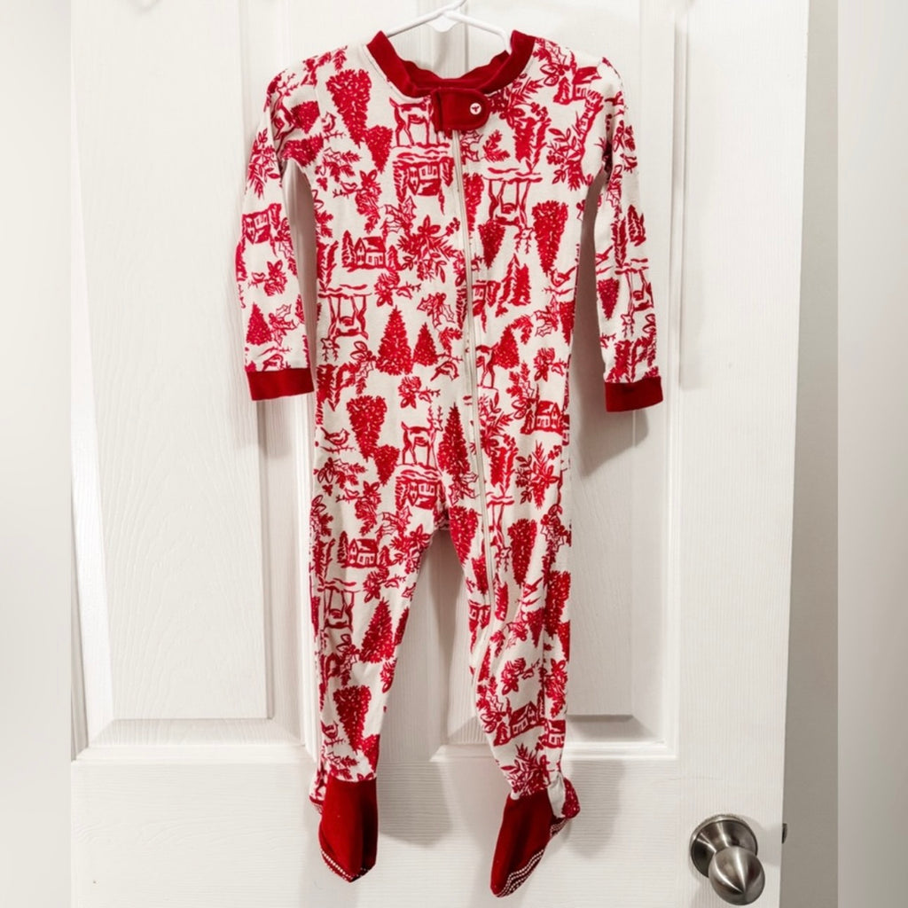 Kids Burts Bees Holiday Footie Pajamas Size 24M