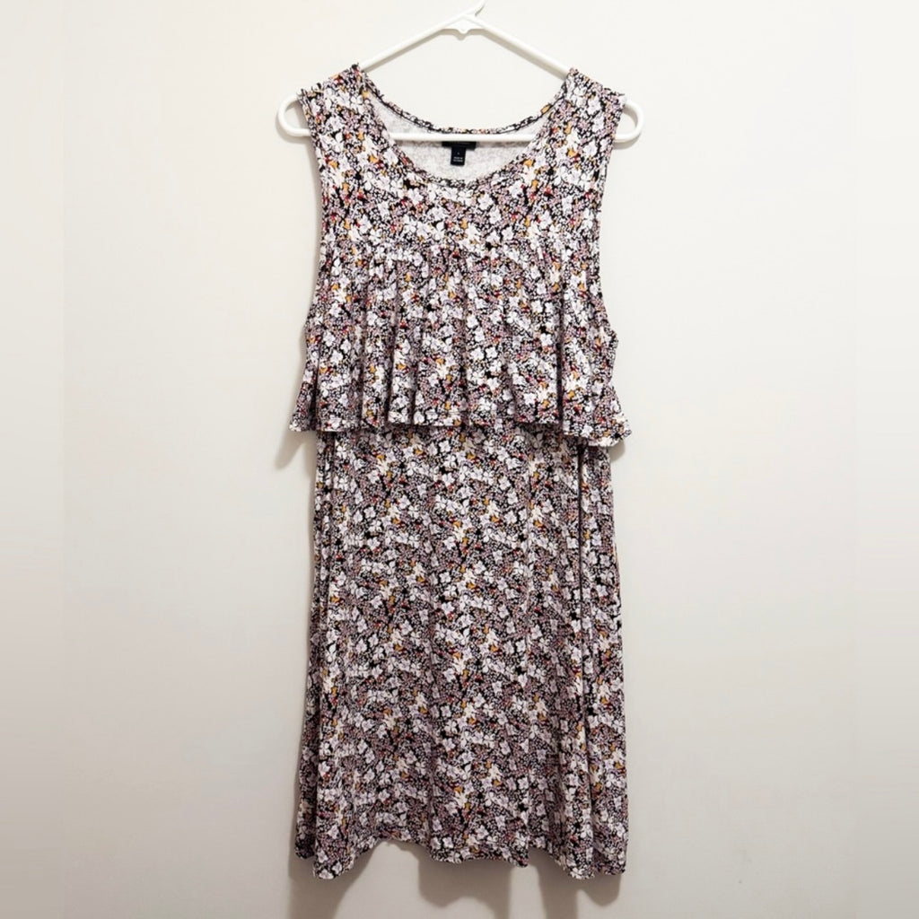 Women’s Multicolor Floral Midi Dress Size Large