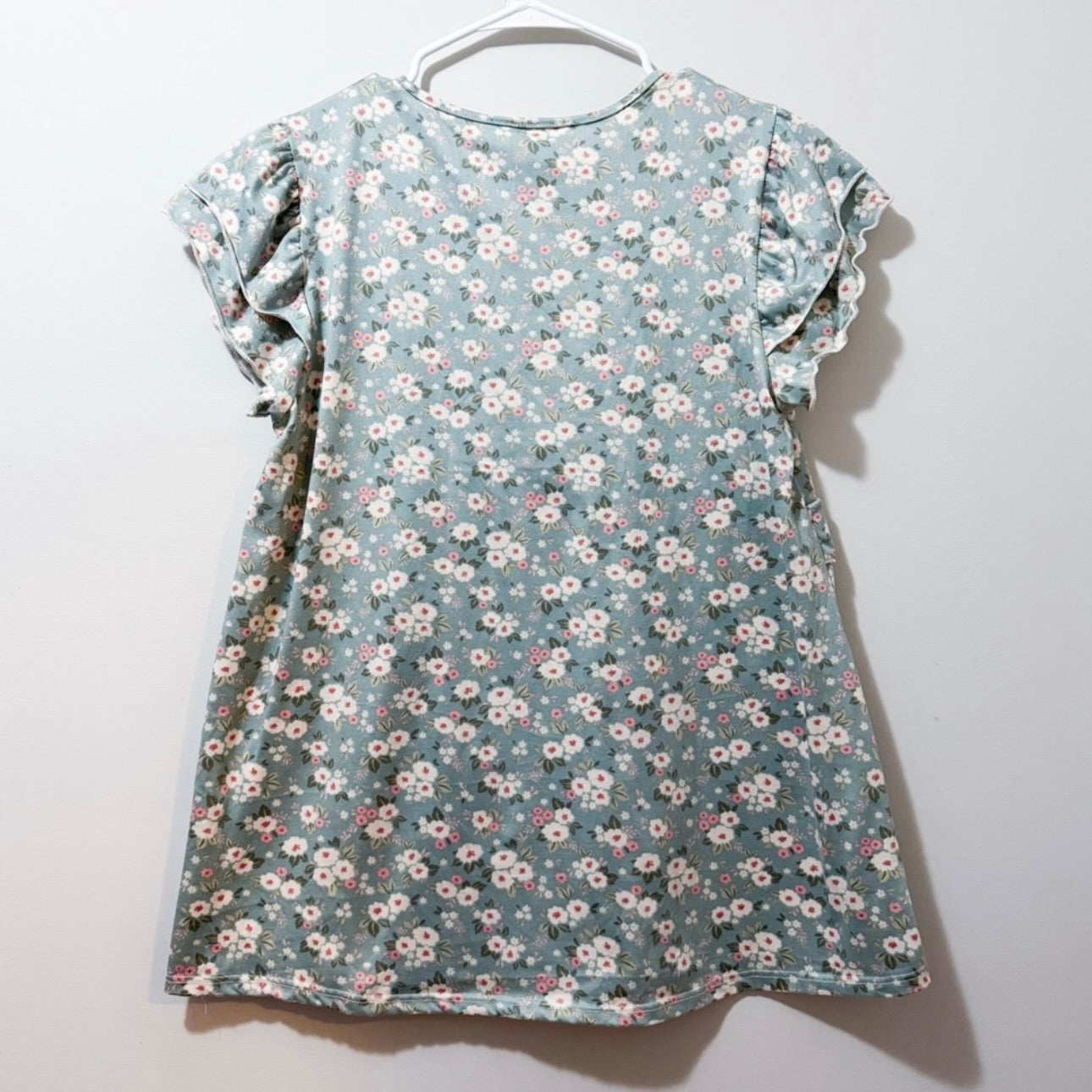 Women’s Mint Floral Ruffle Top Size Medium