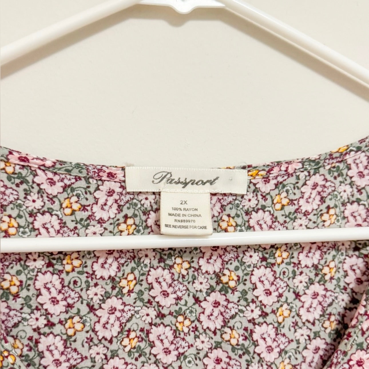 Women’s Pink Floral Midi Dress Size 2X