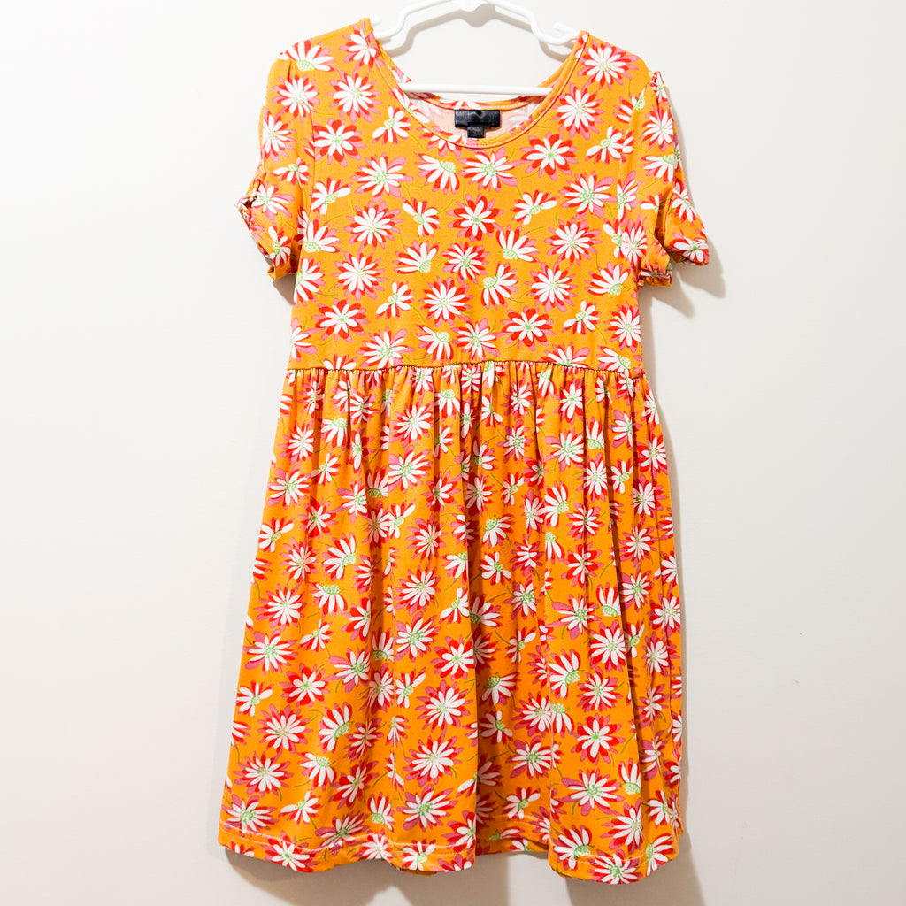 Kids Orange Floral Dress Size 7
