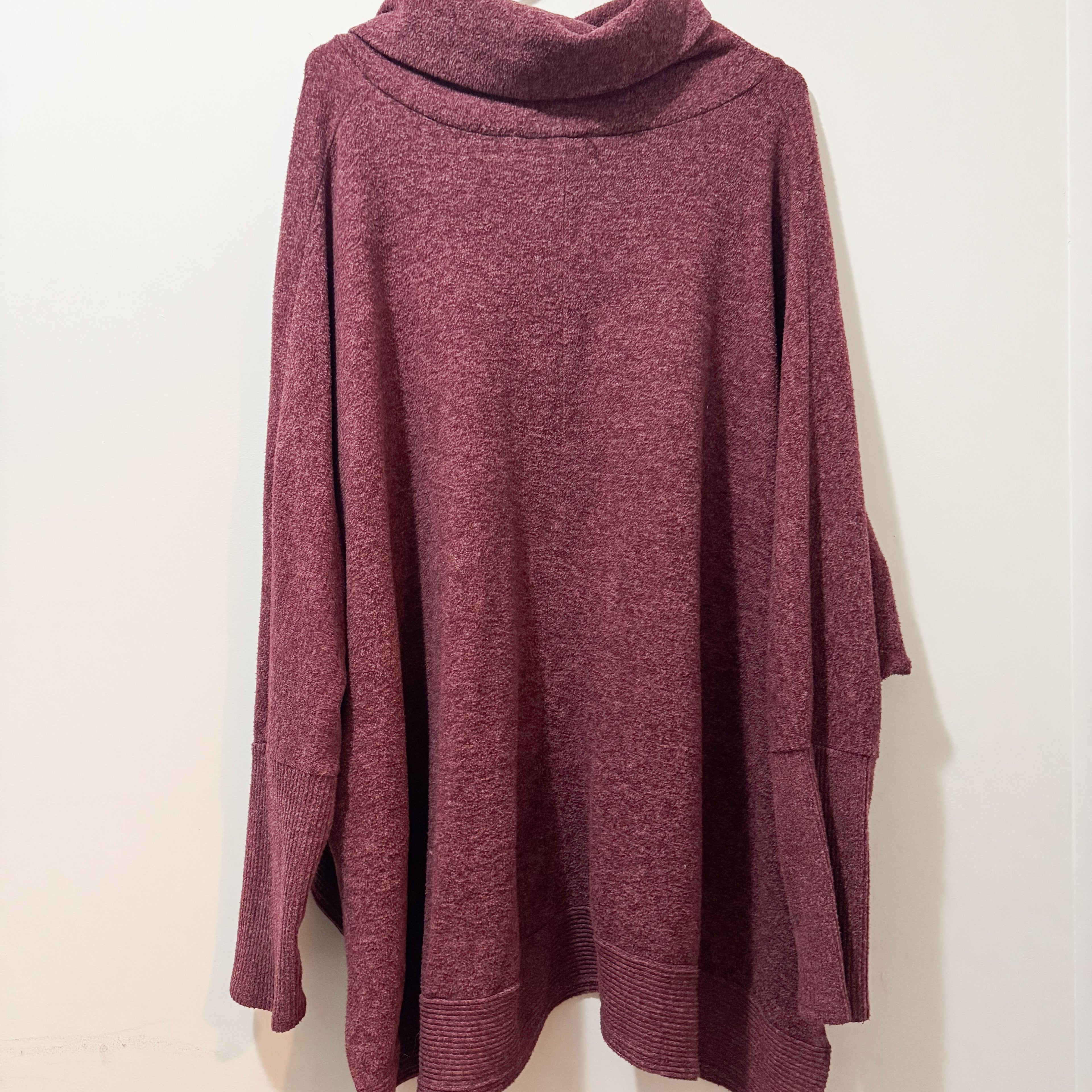 Women’s Zenana Burgundy Sweater Top Size 3XL