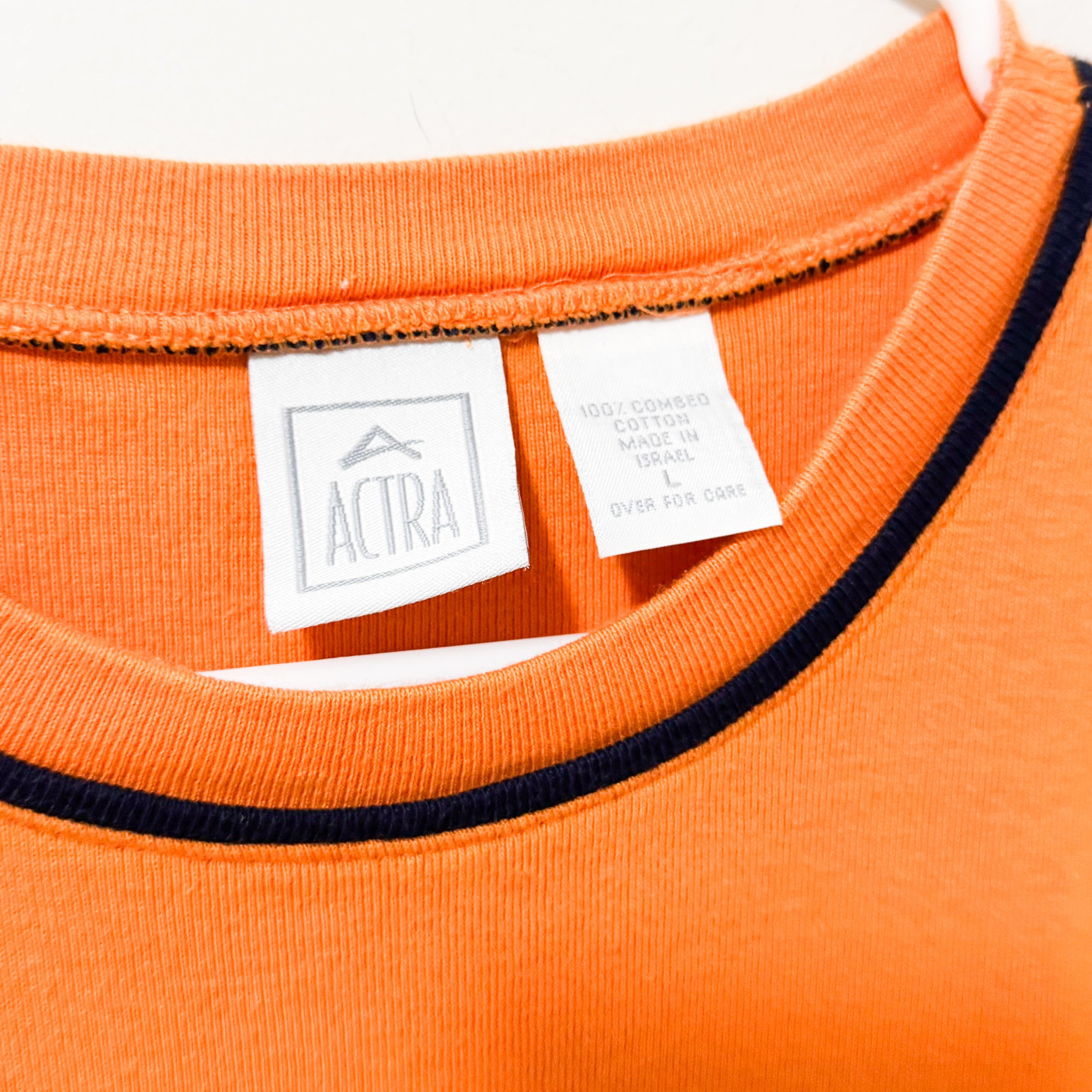 Women’s Orange & Navy Tee Size Large