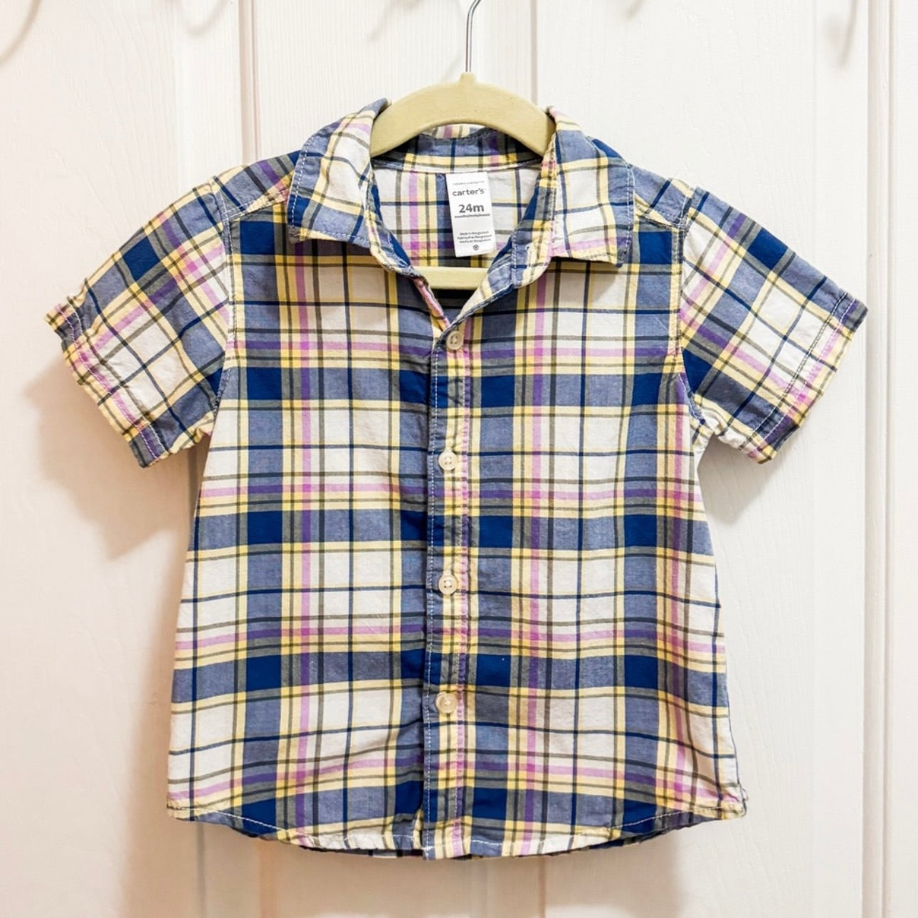 Kids Carter’s Plaid Button Down Shirt Size 24M