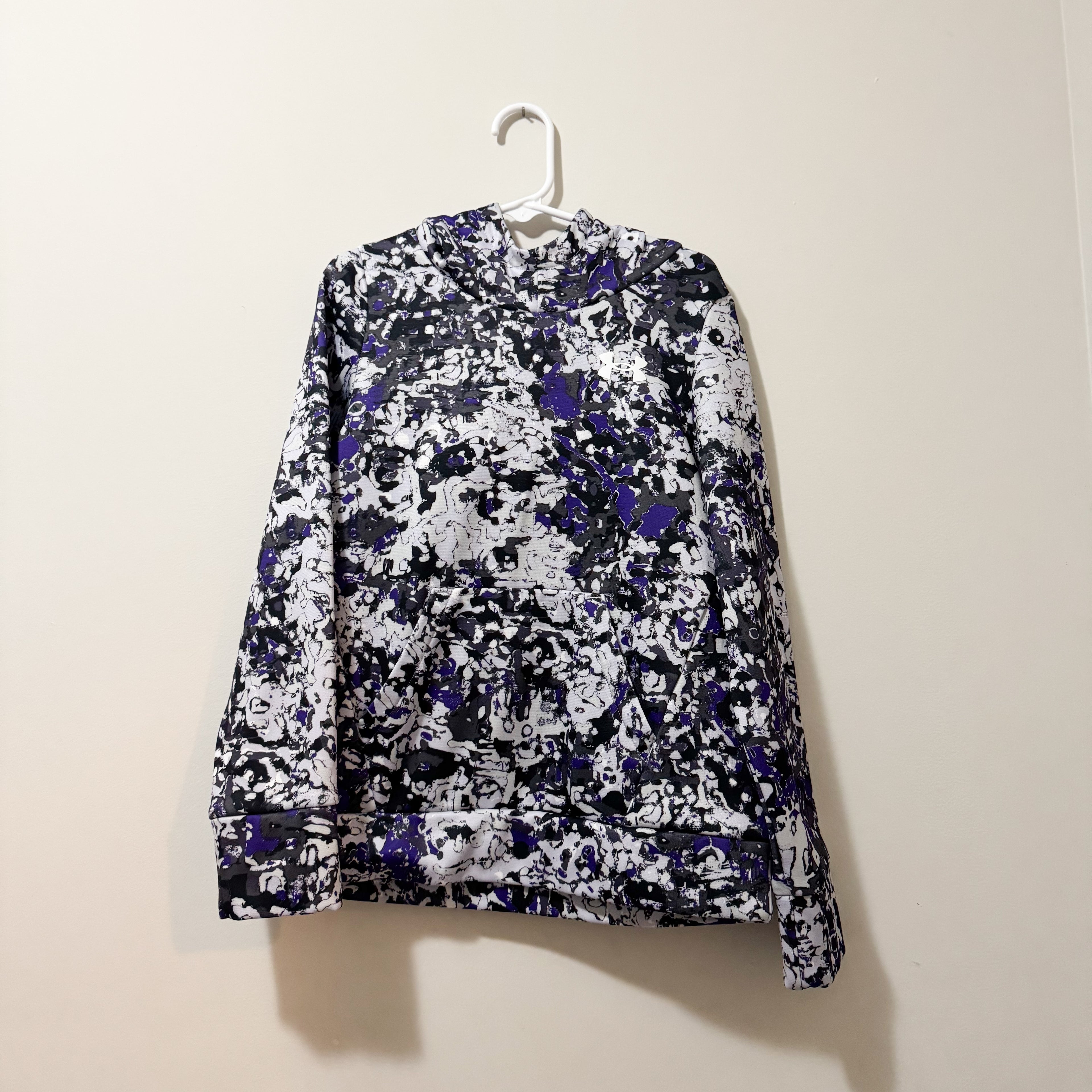 Kids Purple & Black Under Armor Hoodie Size Small