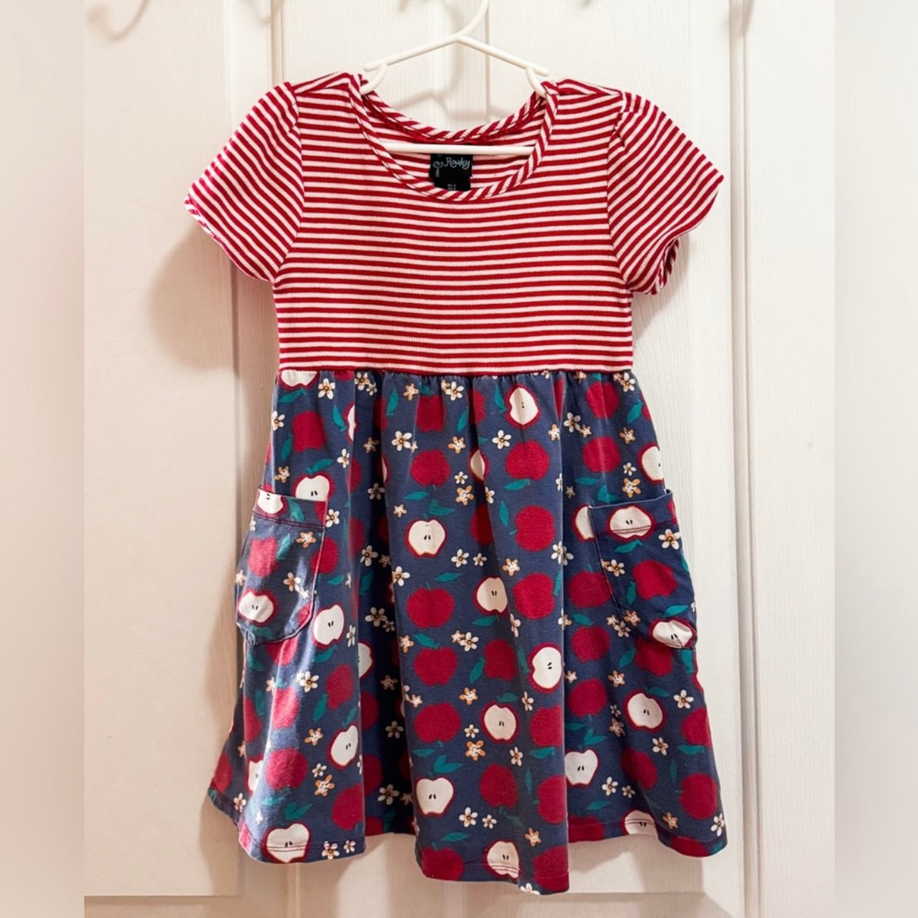 Kids Striped Apple Dress Size 5