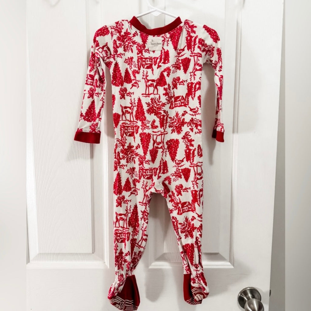 Kids Burts Bees Holiday Footie Pajamas Size 24M