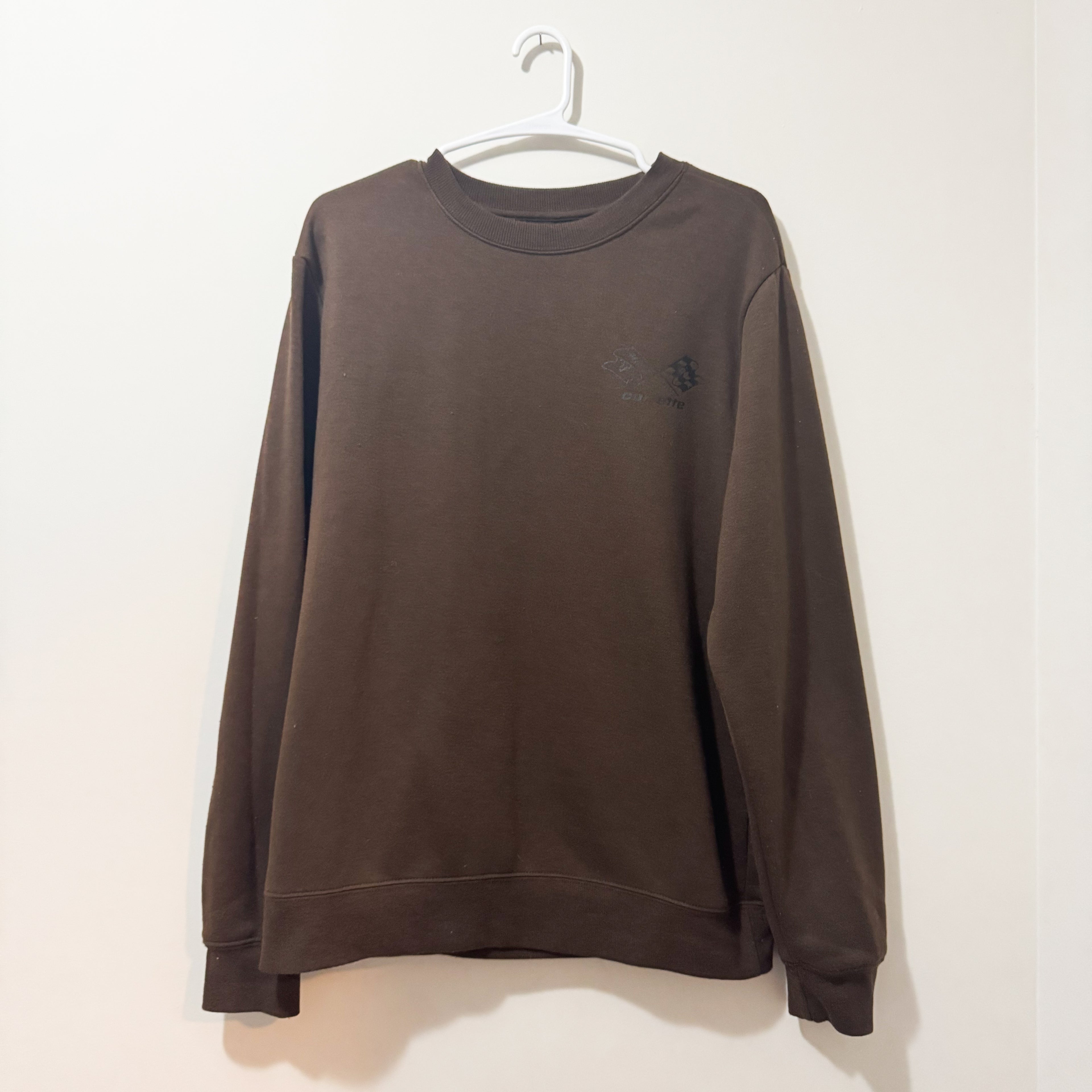 Unisex Corvette Brown Sweater Size Small
