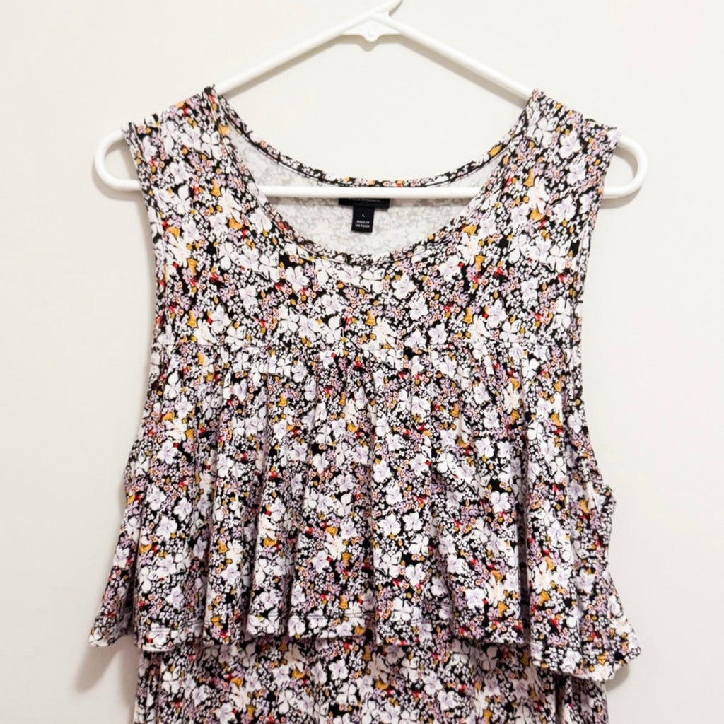 Women’s Multicolor Floral Midi Dress Size Large