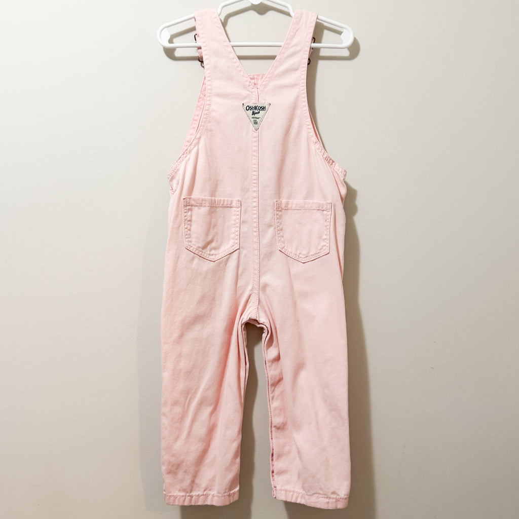 Kids Oshkosh Pink Heart Overalls Size 24M