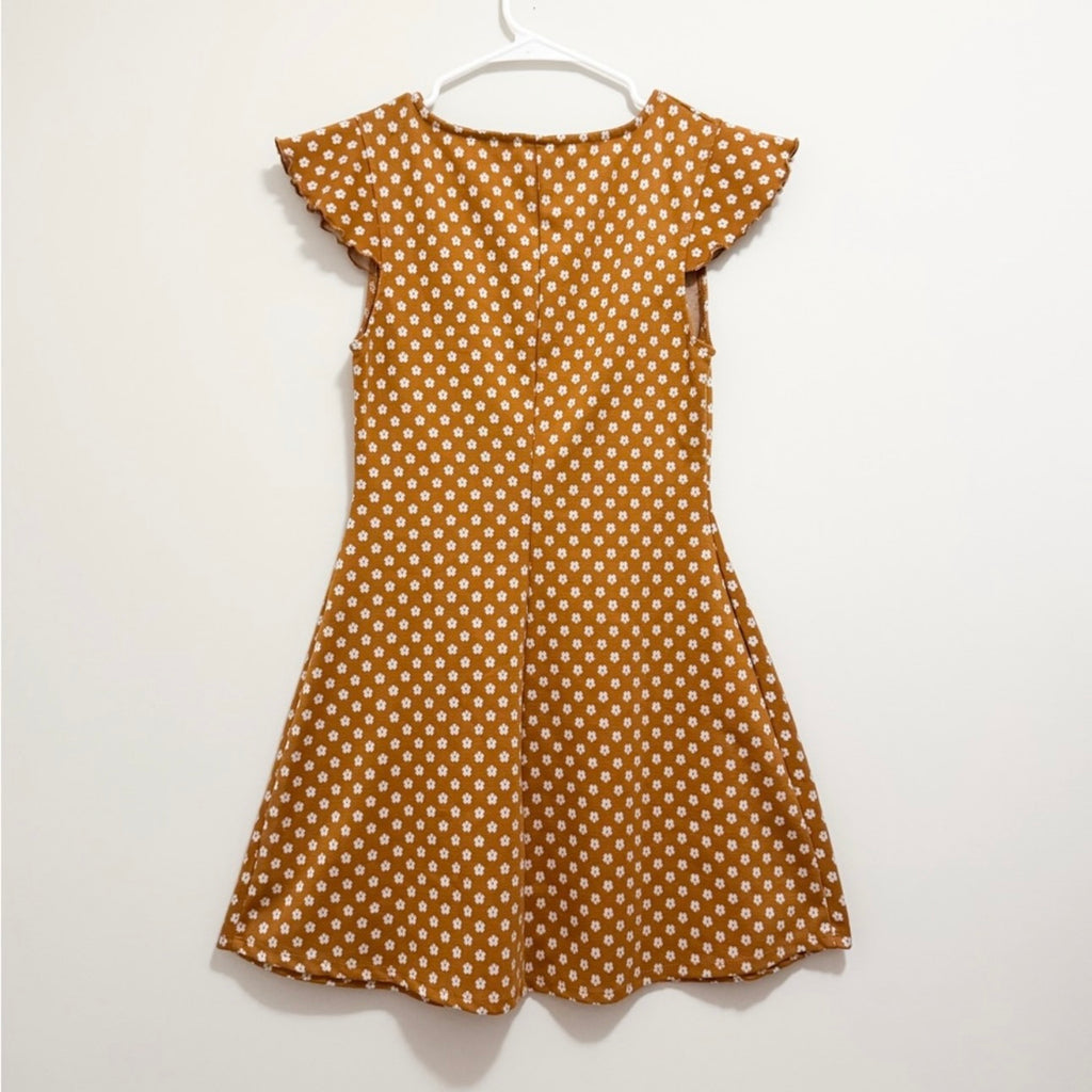 Women’s Tan & White Floral Dress Size Small