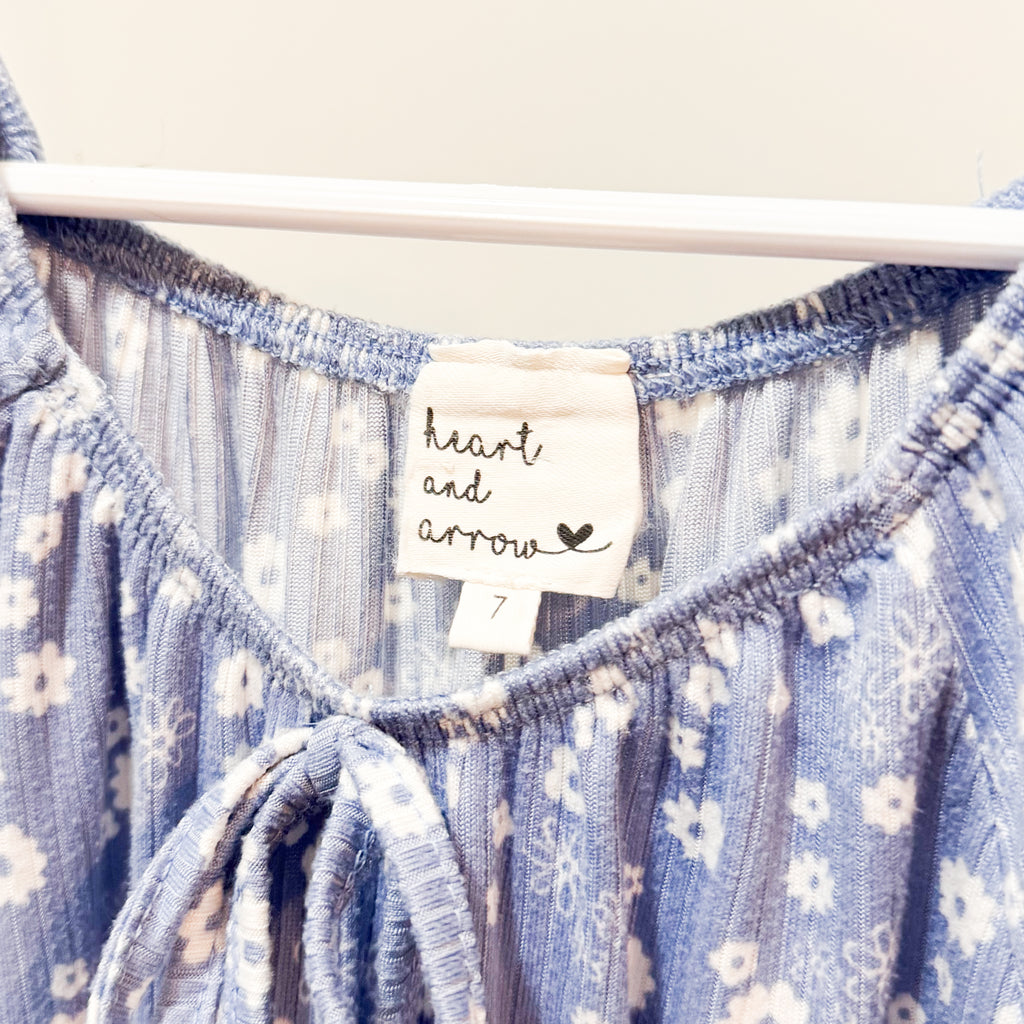 Kids Blue & White Floral Dress Size 7