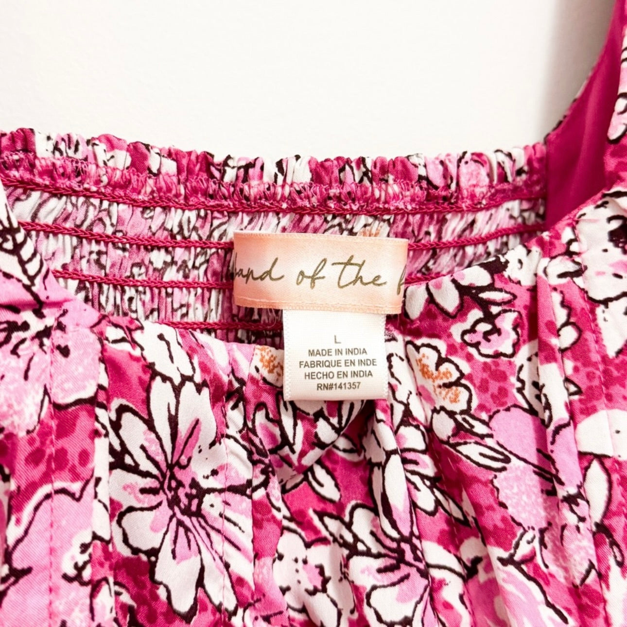 Women’s Pink Floral Mini Dress Size Large