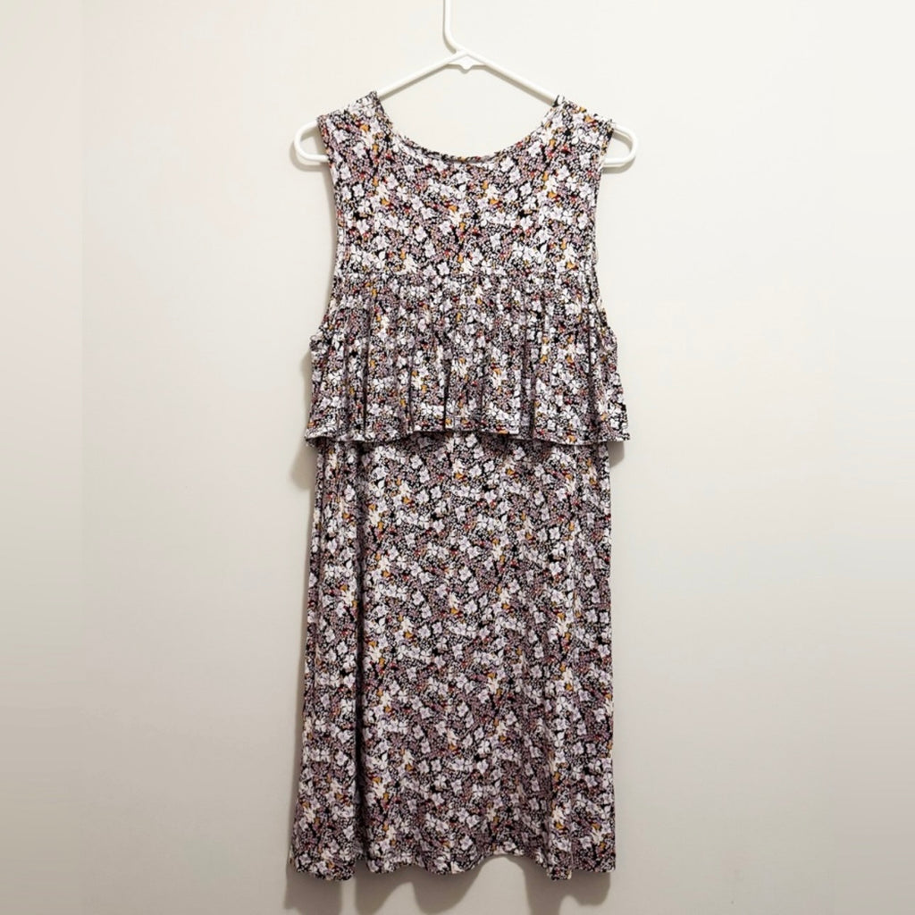 Women’s Multicolor Floral Midi Dress Size Large