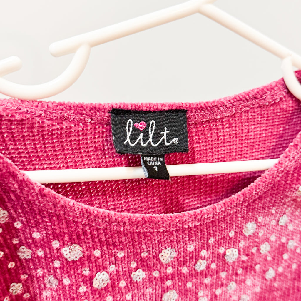 Kids Sequin Sweater Dress Size 7