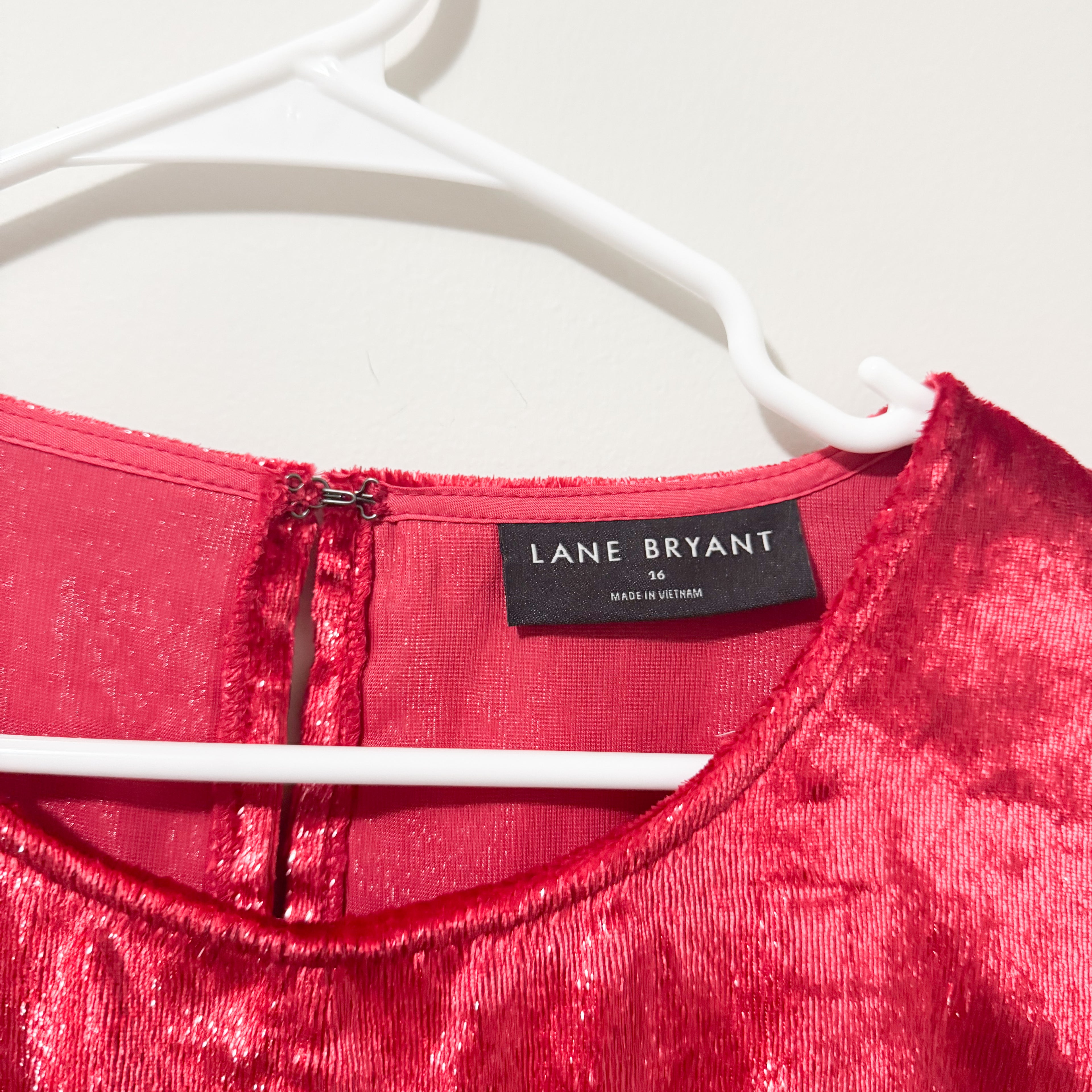 Women’s Lane Bryant Sparkle Red Top Size 16