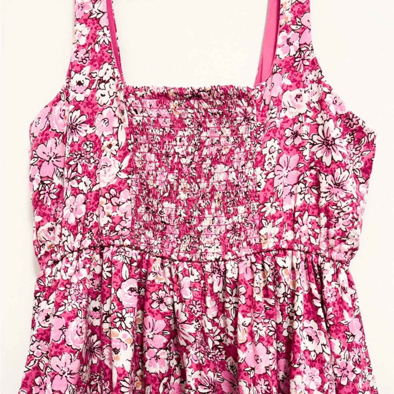 Women’s Pink Floral Mini Dress Size Large