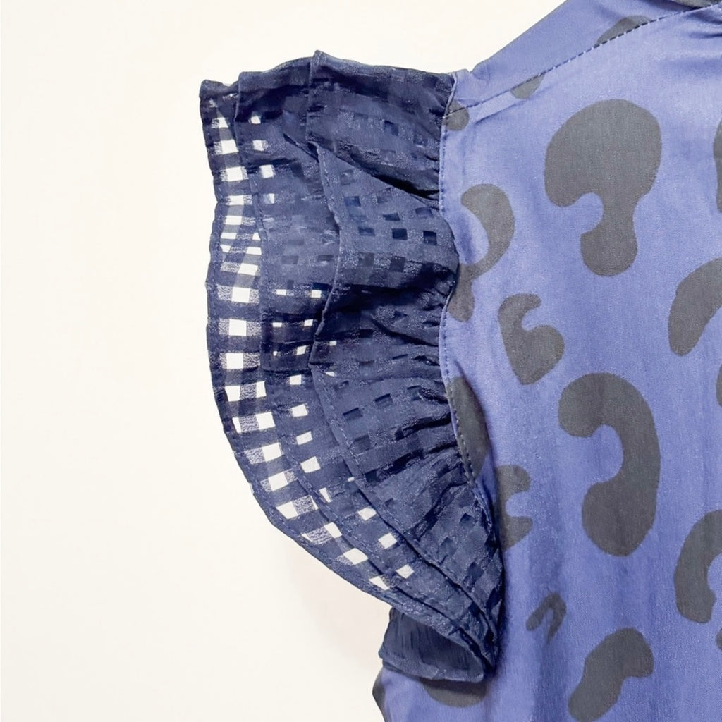 Women’s Navy & Black Leopard Print Dress Size Medium