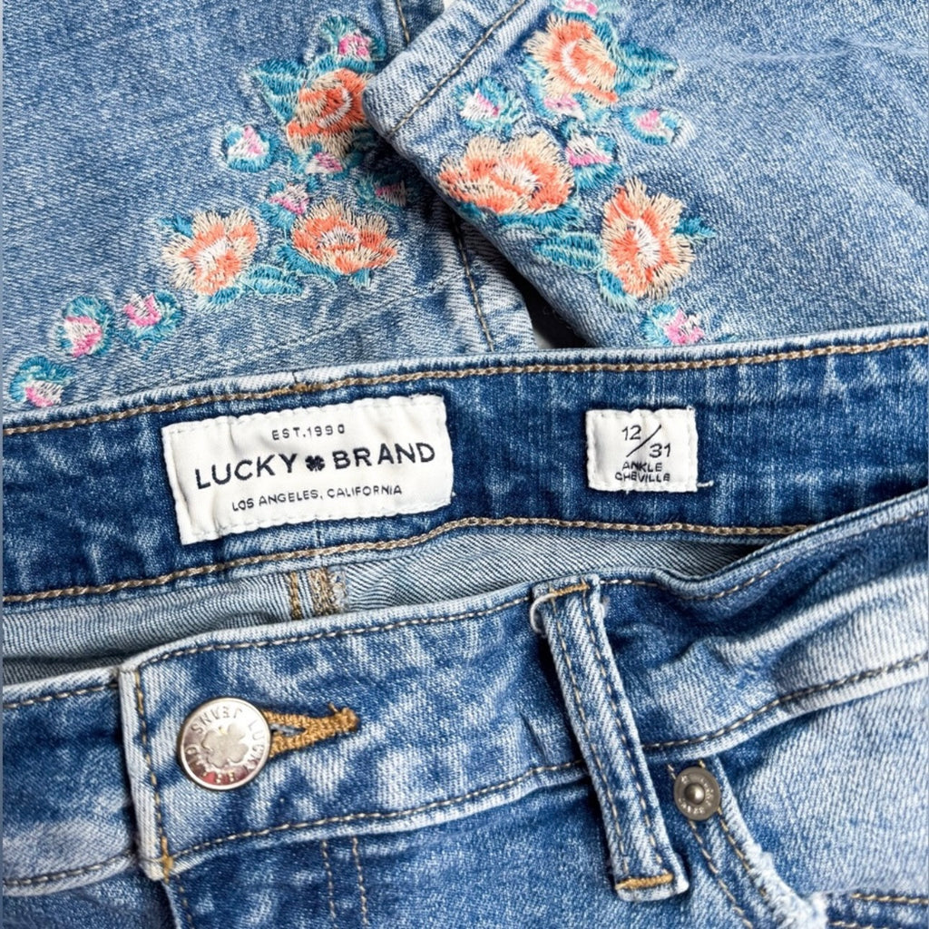Women’s Lucky Brand Floral Jeans Size 12/31