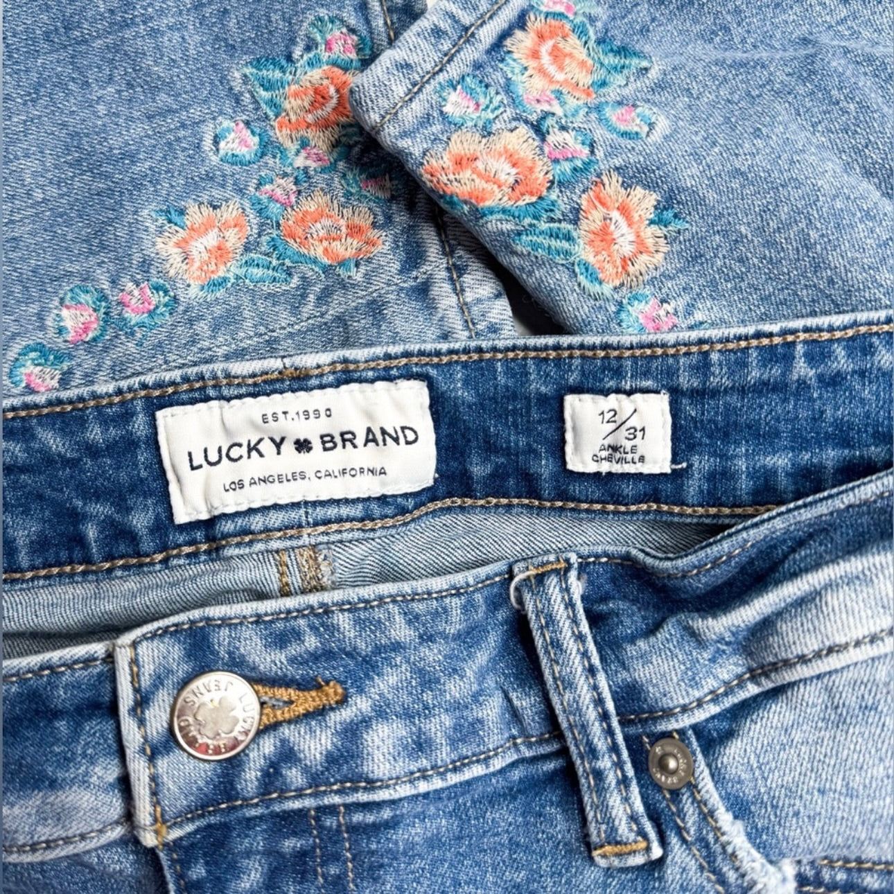 Women’s Lucky Brand Floral Jeans Size 12/31