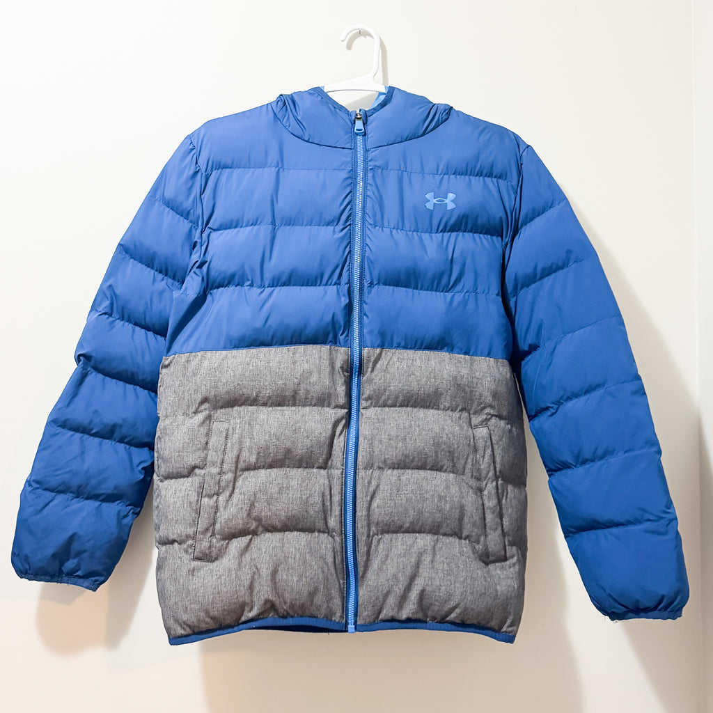 Kids Under Armour Blue & Grey Winter Coat Size Large
