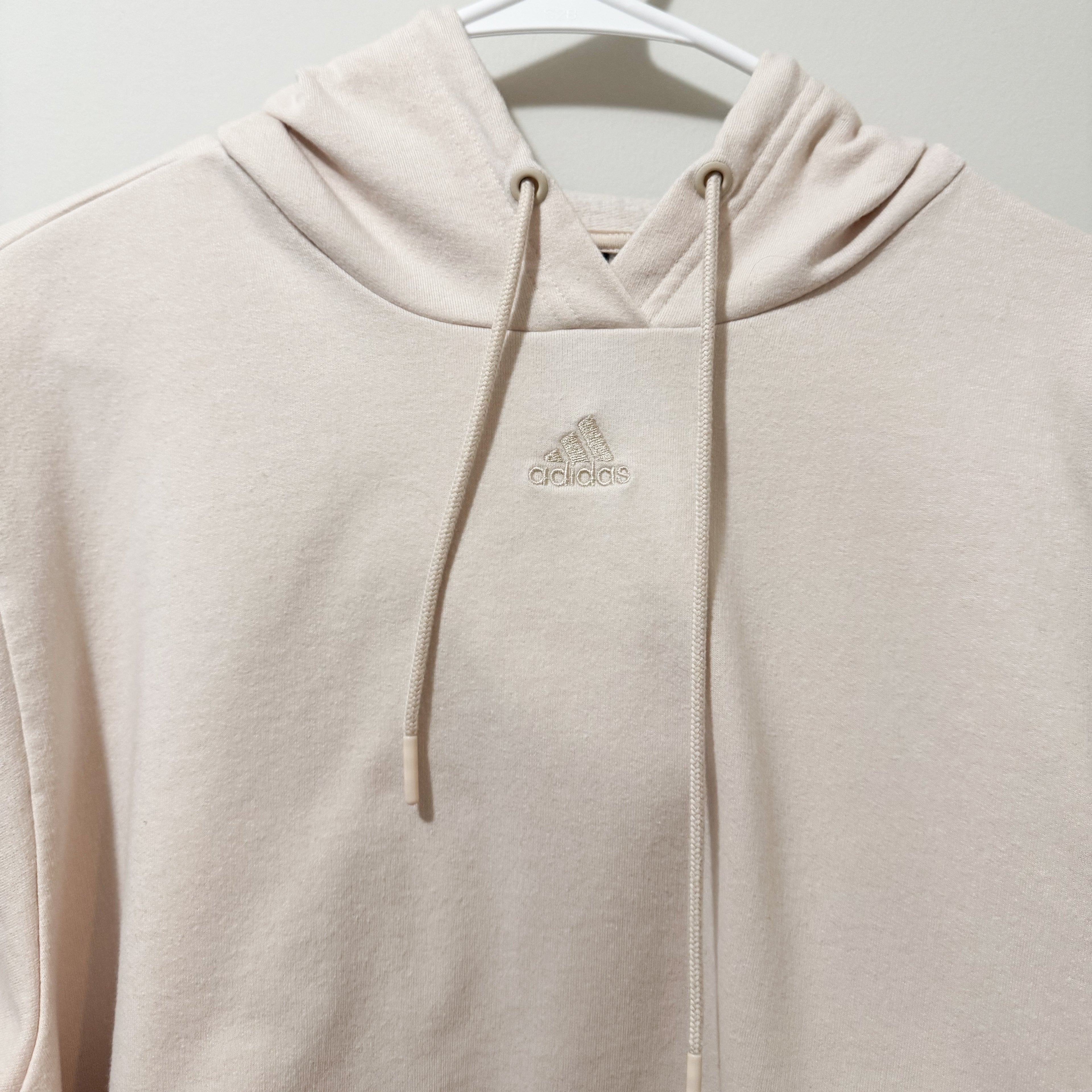 Women’s Adidas Beige Cropped Hoodie Size Small