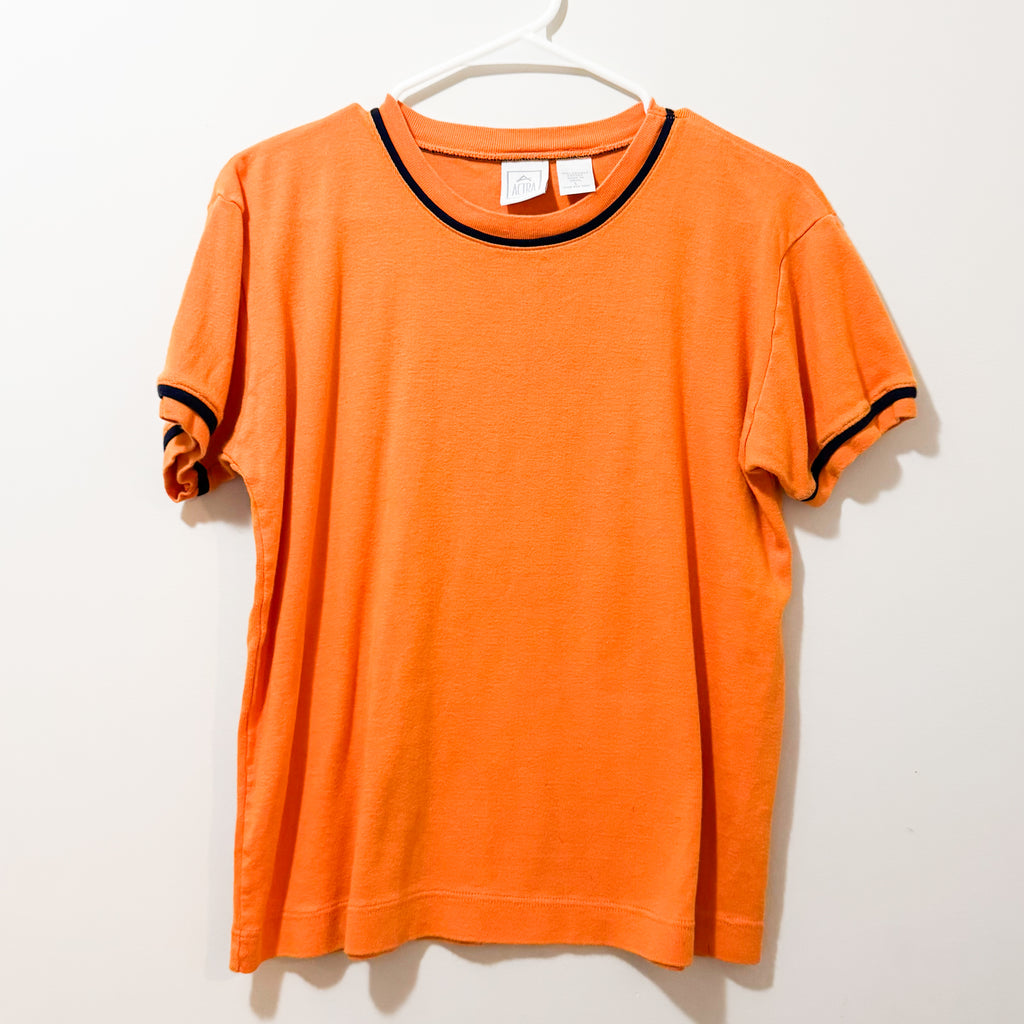 Women’s Orange & Navy Tee Size Large