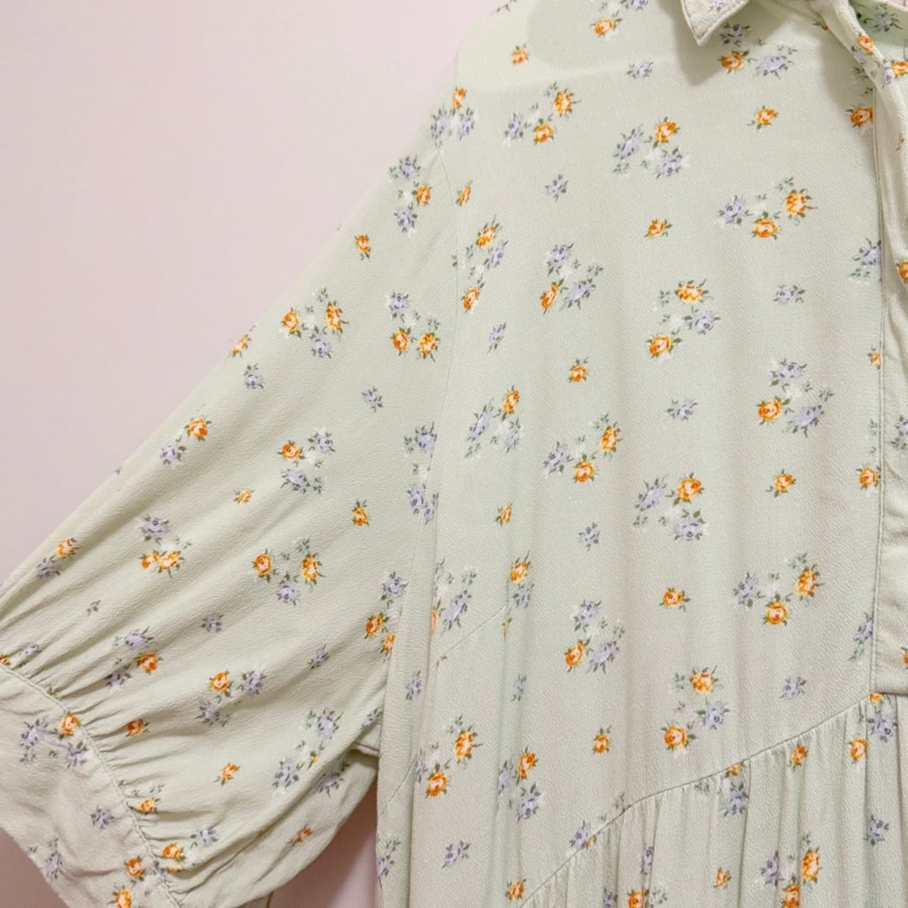 Women’s Long Green Floral Button Dress Size XXL