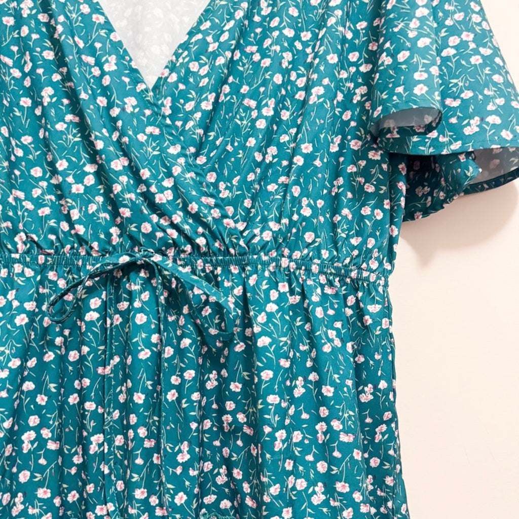 Women’s Teal Floral Dress Size 2X