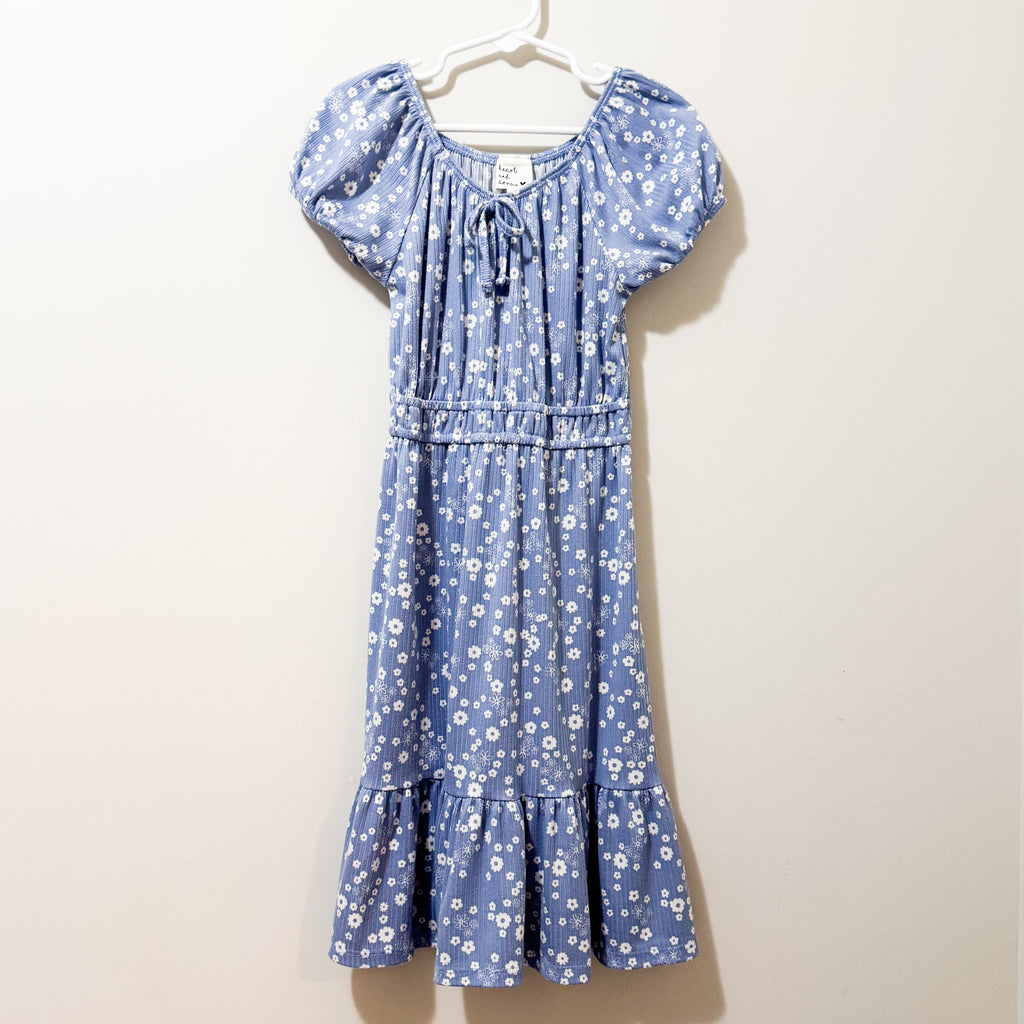Kids Blue & White Floral Dress Size 7