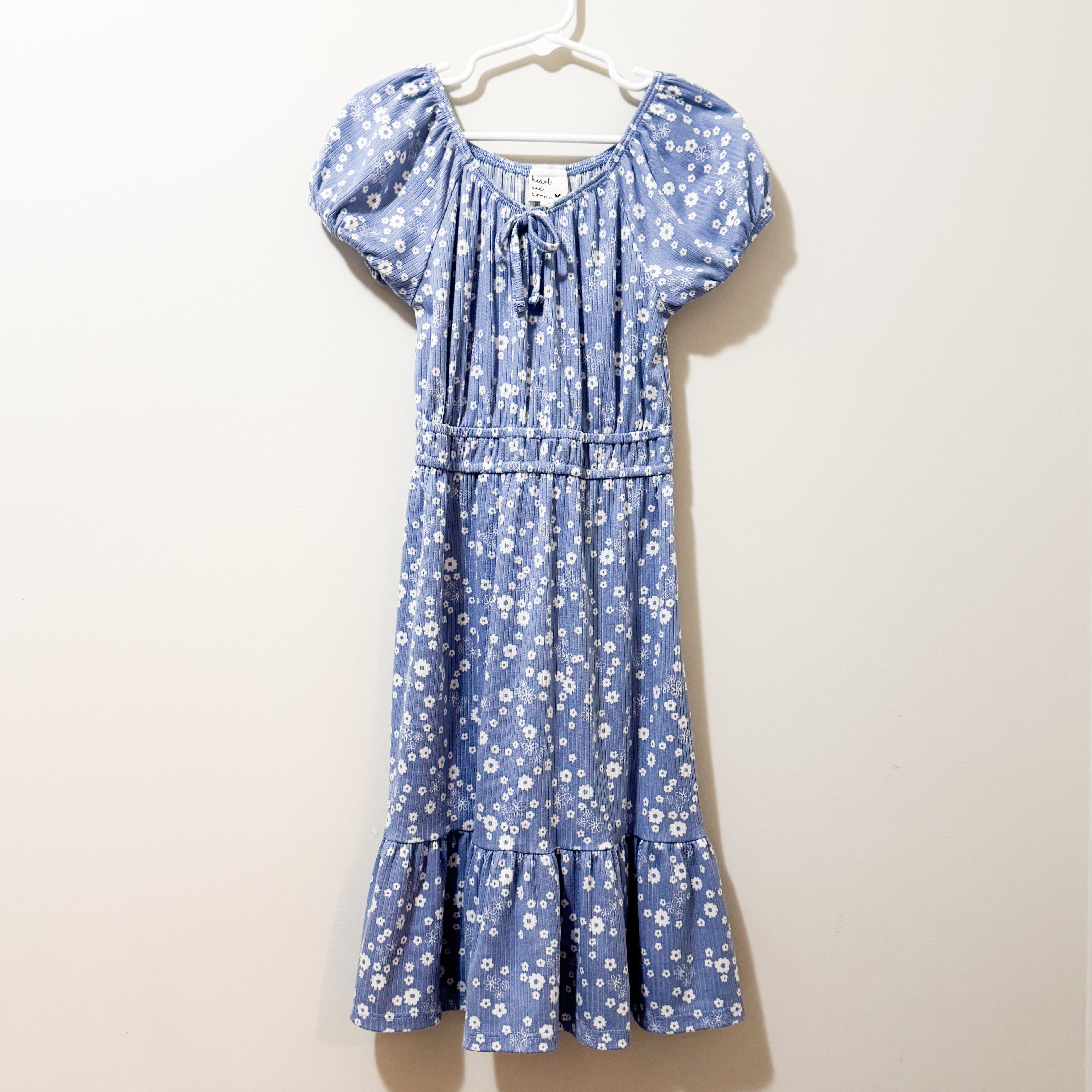 Kids Blue & White Floral Dress Size 7