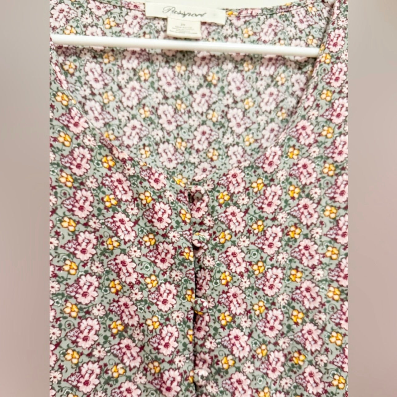 Women’s Pink Floral Midi Dress Size 2X