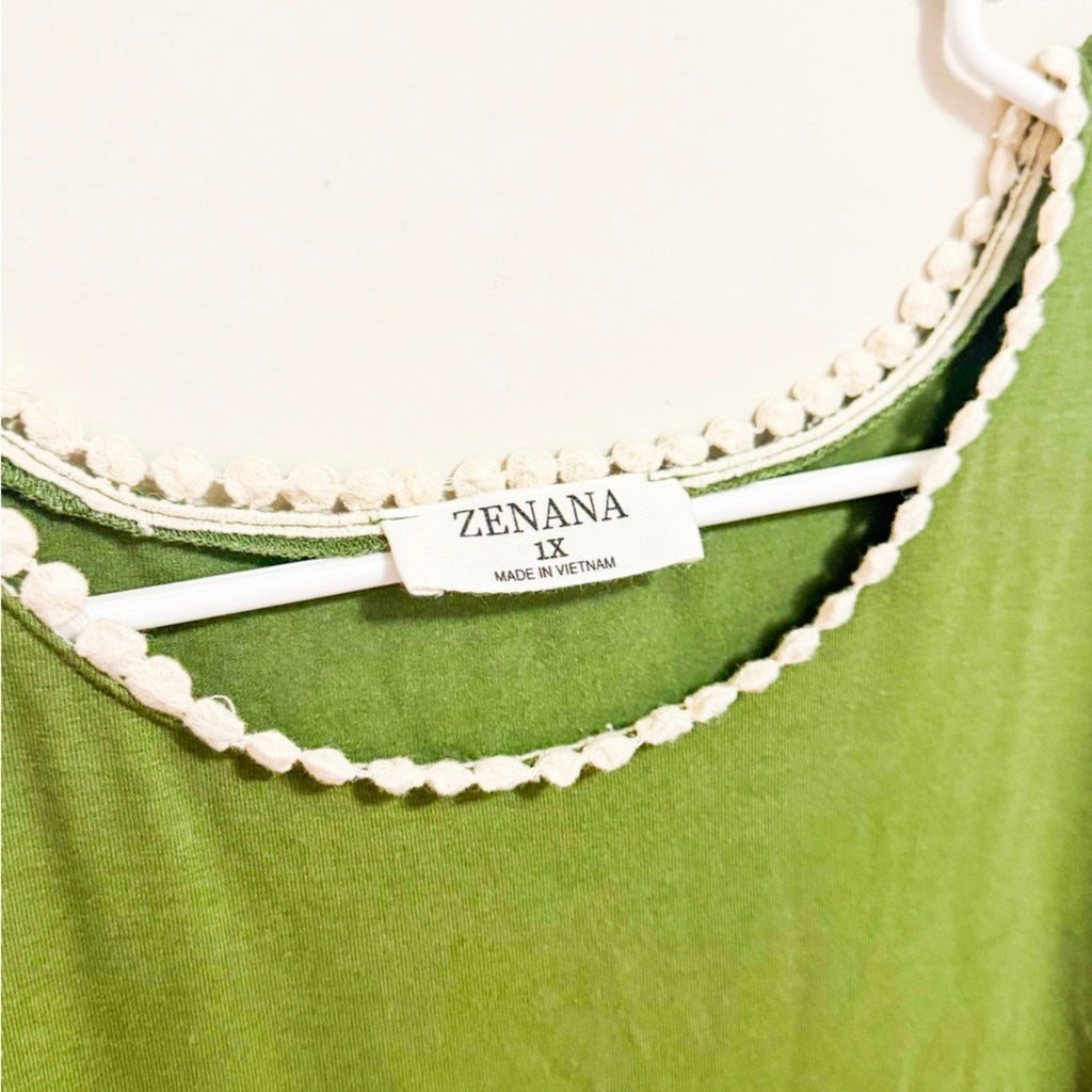 Women’s Zenana Olive Tunic Size 1X