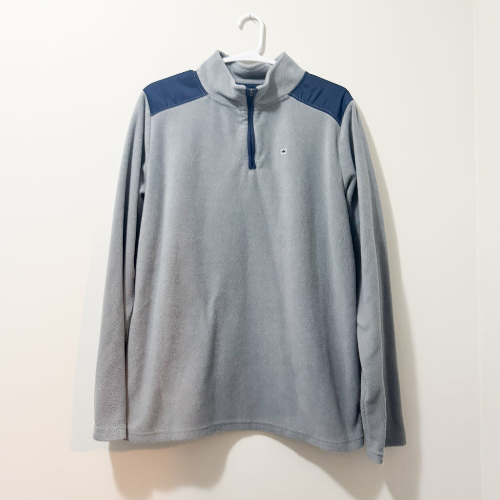 Kids Grey & Navy Fleece Jacket Size XL