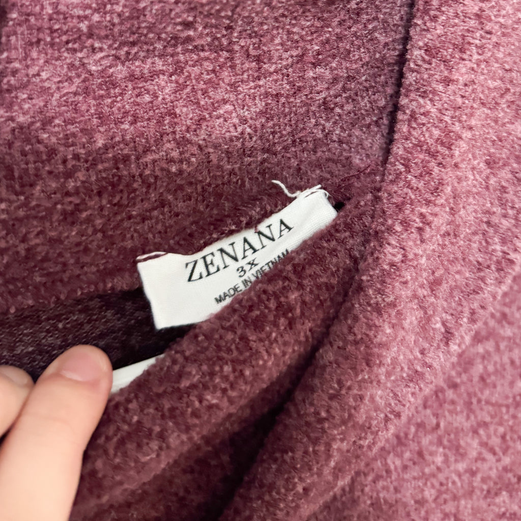 Women’s Zenana Burgundy Sweater Top Size 3XL