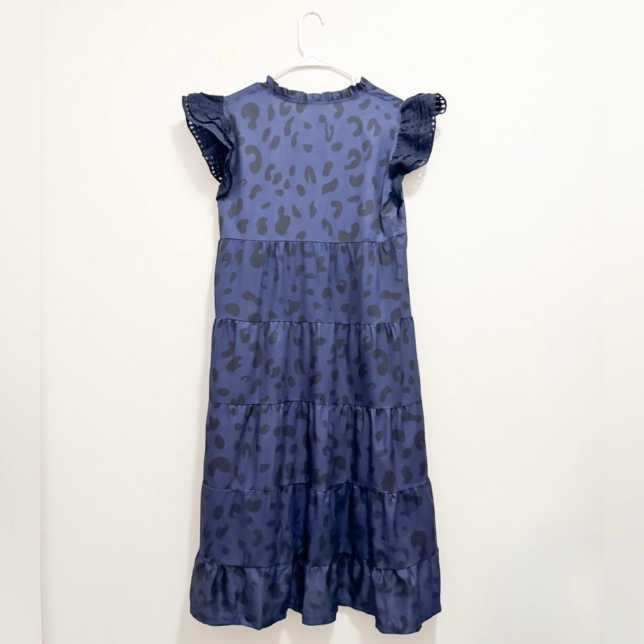 Women’s Navy & Black Leopard Print Dress Size Medium