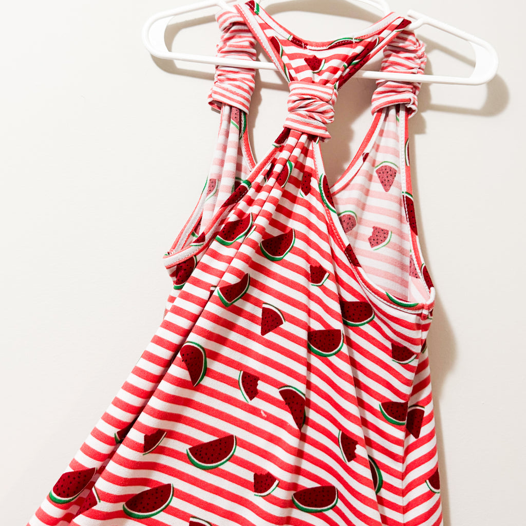 Kids Watermelon Striped Dress Size Large