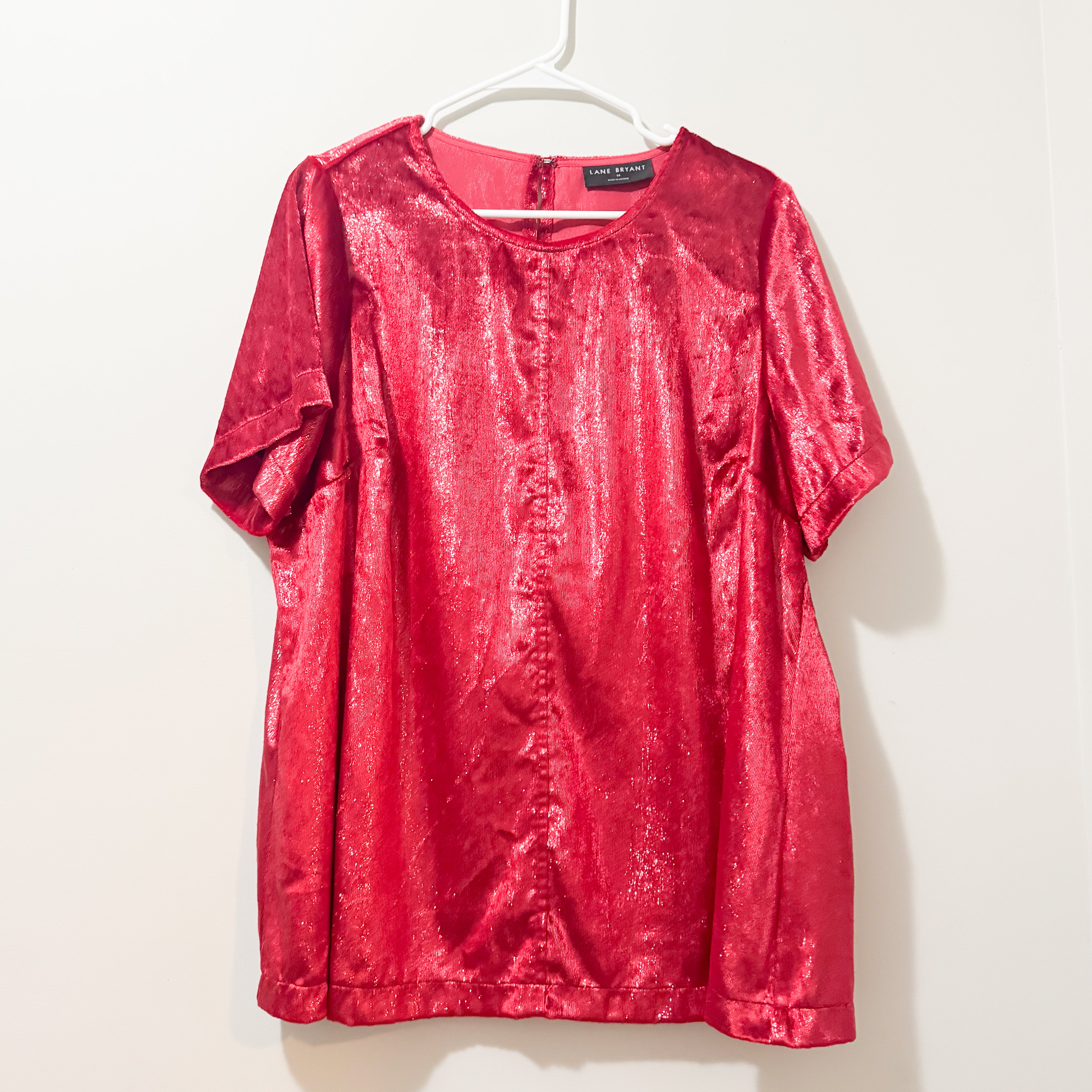 Women’s Lane Bryant Sparkle Red Top Size 16