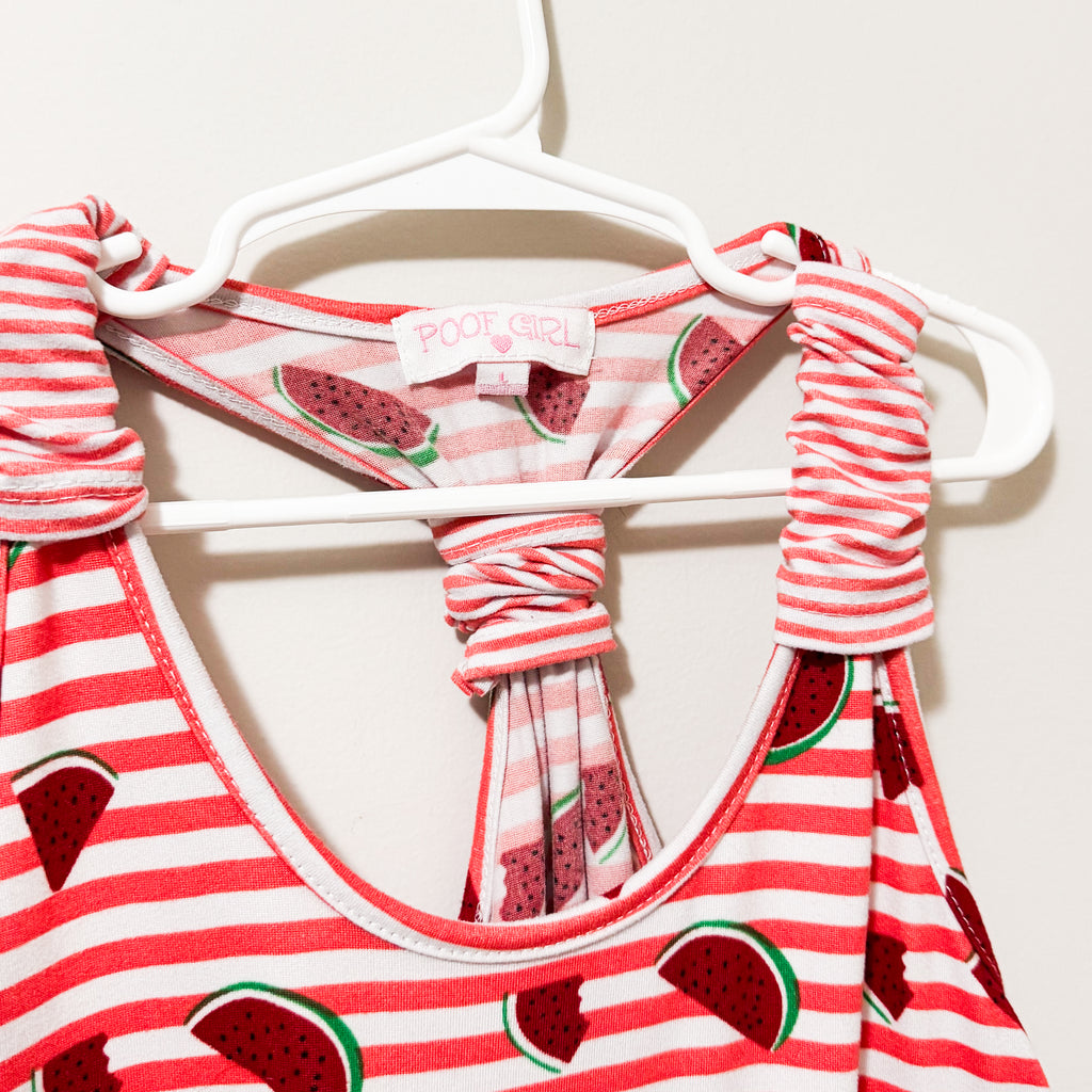 Kids Watermelon Striped Dress Size Large