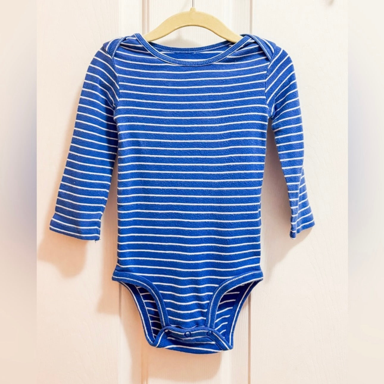 Kids Blue & White Striped Onesie Size 18M