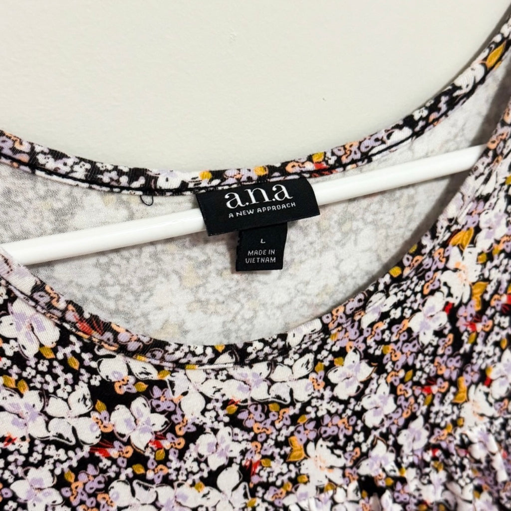 Women’s Multicolor Floral Midi Dress Size Large