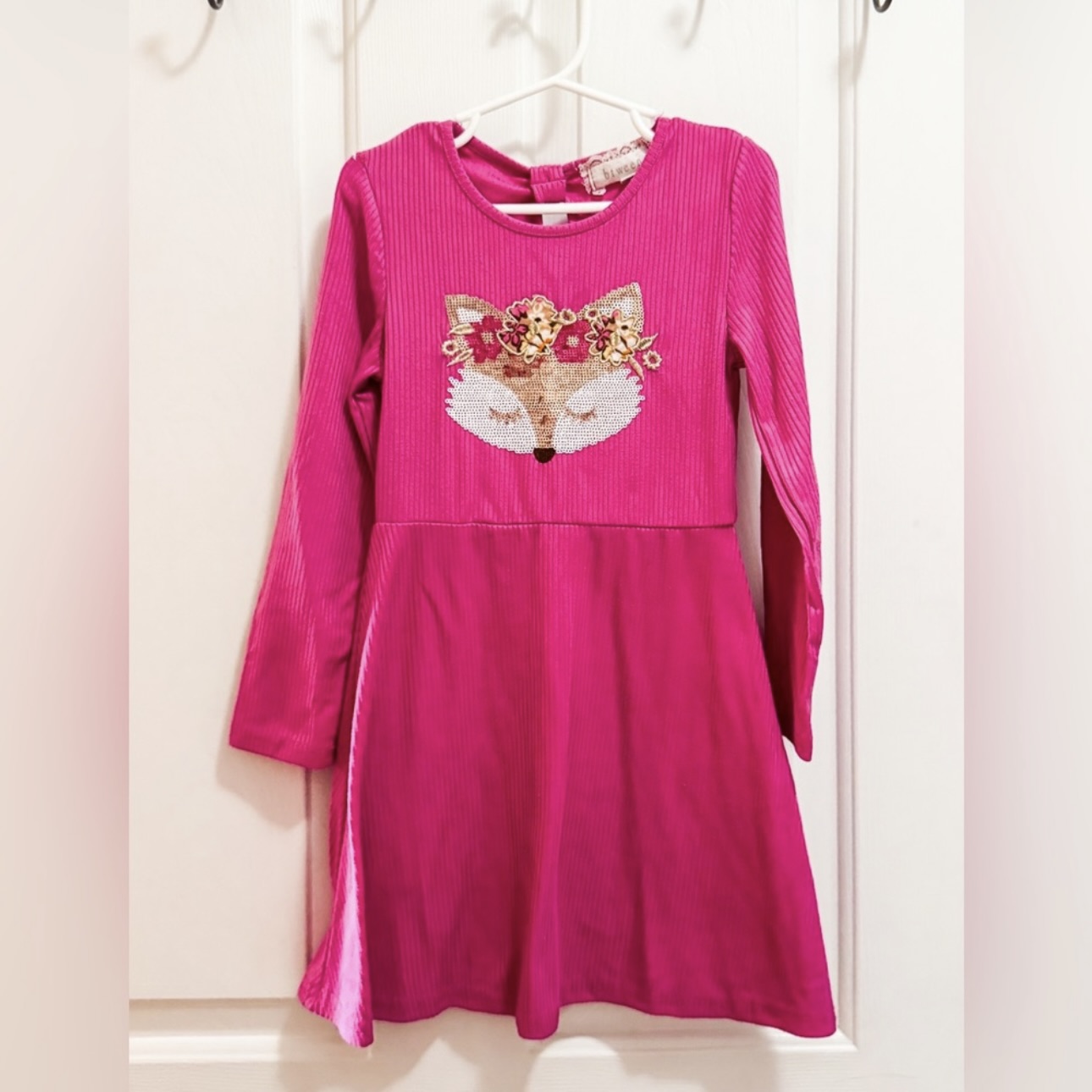 Kids Pink Fox Dress Size 6