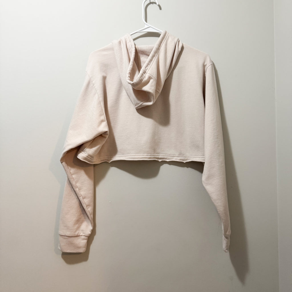Women’s Adidas Beige Cropped Hoodie Size Small