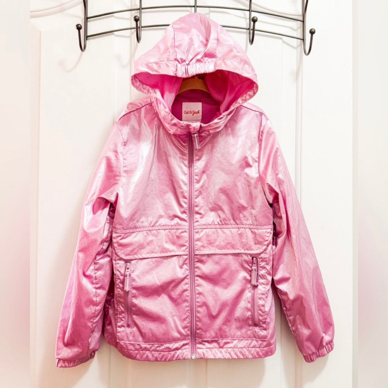 Kids Cat & Jack Pink Raincoat Size 7/8